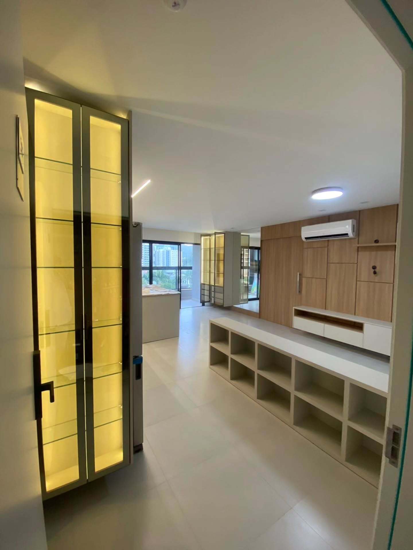 Residência Integrada — Living e painel de TV